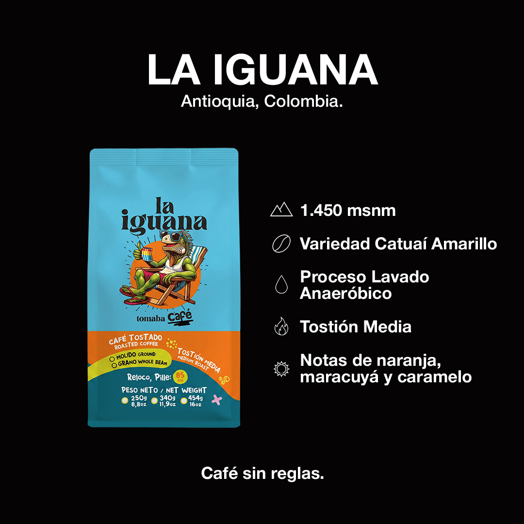 Café La Iguana - café colombiano de especialidad con personalidad única, inspirado en la canción colombiana, envío a Chile