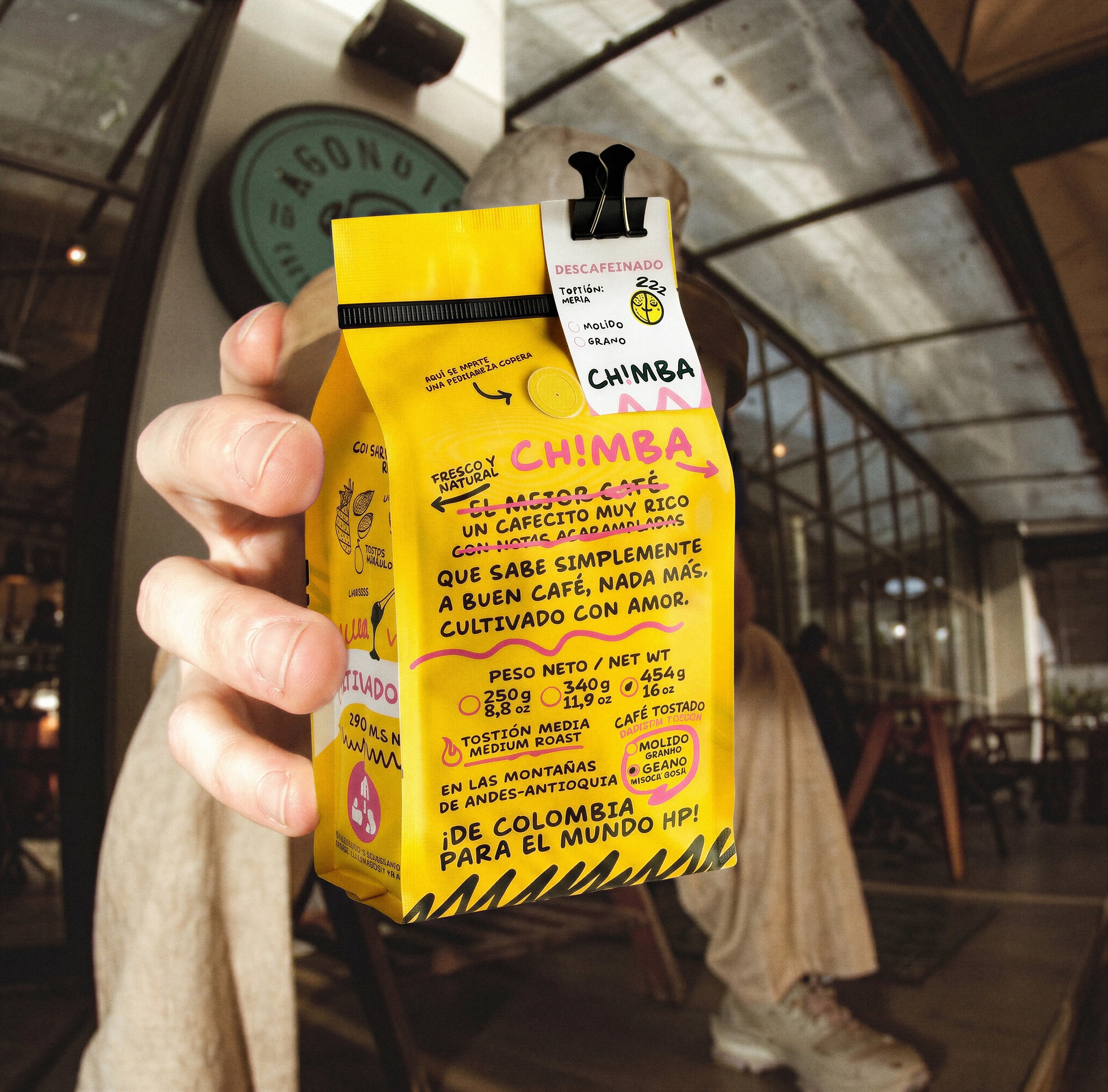 Café Chimba - café colombiano de especialidad con notas de caramelo y frutal, tostión media artesanal, envío a Chile
