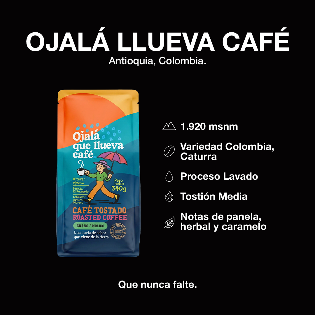Café Ojalá Llueva Café - café colombiano de especialidad inspirado en los paisajes de Colombia, envío a Chile