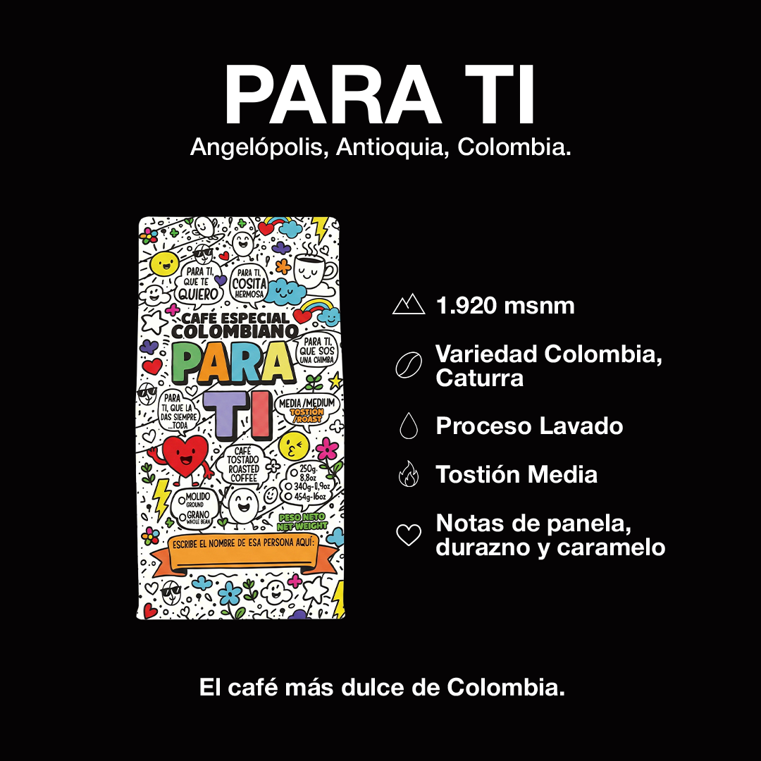 Café Para Ti - café colombiano de especialidad ideal para regalo, el mejor detalle para amantes del café en Chile