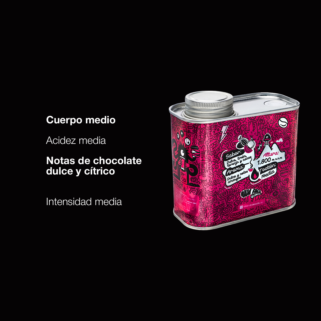 Café Wadafack en lata - café colombiano de especialidad presentado en lata, ideal para regalo, envío a Chile